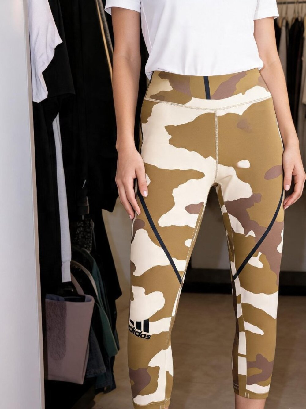 Adidas Desert Camo High-Waisted Leggings